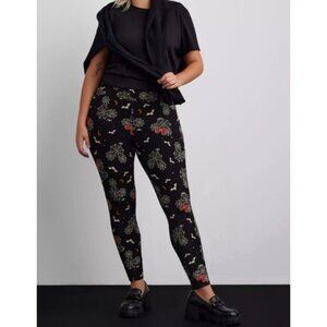 Torrid Black Halloween Leggings Women’s Size 5X  Diseny Spider Web Mickey Ears